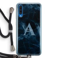 Midnight Marble: Samsung Galaxy A50 Transparant Hoesje met koord
