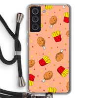 Chicken 'n Fries: Samsung Galaxy S21 FE Transparant Hoesje met koord