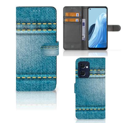 OPPO Find X5 Lite | Reno 7 5G | Wallet Case | met Pasjes | Jeans