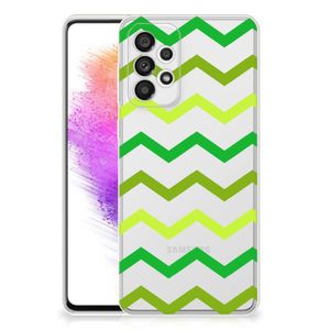 Samsung Galaxy A73 5G TPU bumper Zigzag Groen