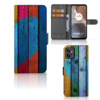 Motorola Moto G32 | Book Style Case | Wood Heart - Cadeau voor je Vriend