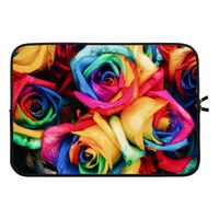 Neon bloemen: Laptop sleeve 13 inch