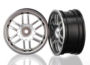 Traxxas - Wheels, Rally (satin chrome) (2) (TRX-7371A)