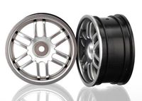 Traxxas - Wheels, Rally (satin chrome) (2) (TRX-7371A) - thumbnail