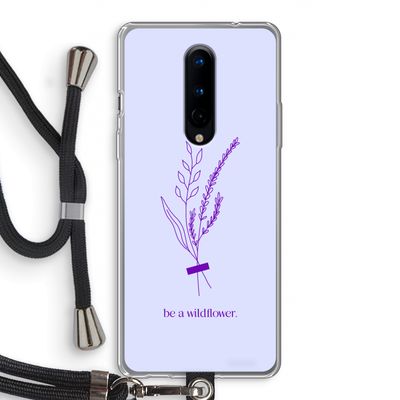 Be a wildflower: OnePlus 8 Transparant Hoesje met koord