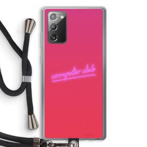 Vice Glow: Samsung Galaxy Note 20 / Note 20 5G Transparant Hoesje met koord