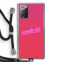 Vice Glow: Samsung Galaxy Note 20 / Note 20 5G Transparant Hoesje met koord
