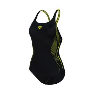 Arena Swim Pro Back badpak zwart/groen dames 38