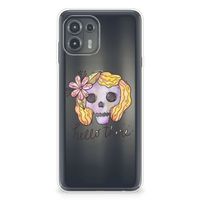 Silicone Back Case Motorola Edge 20 Lite Boho Skull