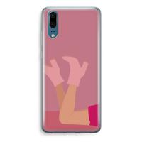 Pink boots: Huawei P20 Transparant Hoesje