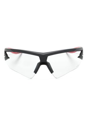 PUMA EYEWEAR lunettes de soleil oversize à plaque logo - Noir