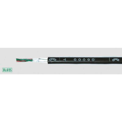 HELU 34130-500 Communicatielijn A-2Y(L)2Y 4 x 0.8 mm² + 4 x 0.8 mm² Zwart 500 m
