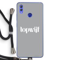 Topwijf Grijs Wit: Honor Note 10 Transparant Hoesje met koord
