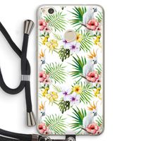 Gele kuif: Huawei Ascend P8 Lite (2017) Transparant Hoesje met koord