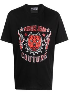 Versace Jeans Couture t-shirt à logo orné de sequins - Noir