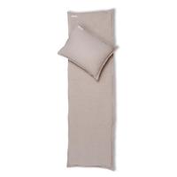 Saunasofa Calm Mat en Kussen Met Draagriem Taupe Badesofa