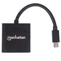 Manhattan 152570 Mini-displayport Adapter [1x Mini-DisplayPort stekker - 1x HDMI-bus] Zwart Afgeschermd, UL gecertificeerd 15.00 cm - thumbnail