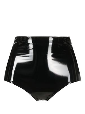 Patrizia Pepe short verni à taille haute - Noir Patrizia Pepe short verni à taille haute - Noir