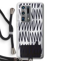 Marrakech Zigzag: Huawei P40 Pro Plus Transparant Hoesje met koord
