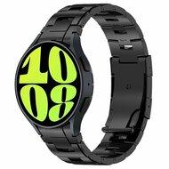 Titanium band met aansluitknop - Zwart - Samsung Galaxy watch 7 / Galaxy Watch FE - 40mm & 44mm