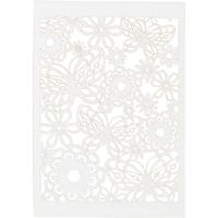 Creativ Company Patroonkarton, vel 10,5x15 cm, 200 gr, wit, 10 stuk/ 1 doos