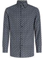 ETRO chemise en coton à imprimé cachemire - Bleu