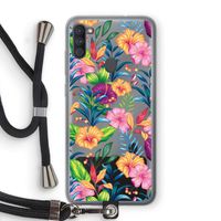 Tropisch 2: Samsung Galaxy A11 Transparant Hoesje met koord