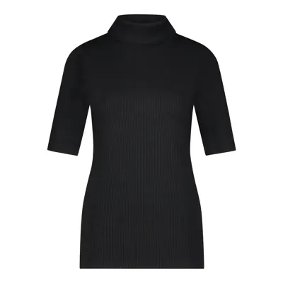 Thermo Rib dames shirt hoge hals - korte mouw- Warm ondershirt vrouwen