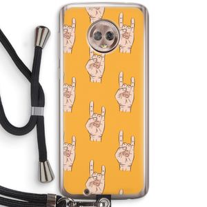 Rock: Motorola Moto G6 Transparant Hoesje met koord