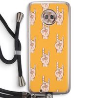 Rock: Motorola Moto G6 Transparant Hoesje met koord