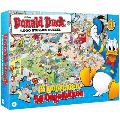 Disney Donald Duck 12 ambachten 50 ongelukken puzzel, 1000 stukjes