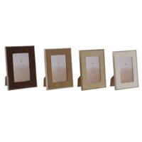 Fotolijsten Home ESPRIT Bruin Beige Fluweel Kristal Modern 26 X 2,8 X 31 cm (4 Stuks)