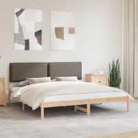 Bedframe met Gevoerd Hoofdgedeelte Taupe 180 x 200 cm