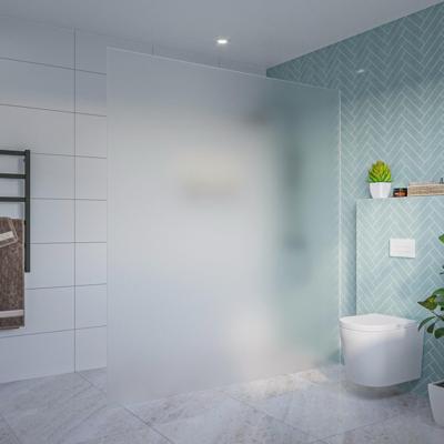 Fortifura Galeria Inloopdouche - mat glas - 180x200cm - 8mm - nano - blind inbouw profiel SW797933 SW1102415