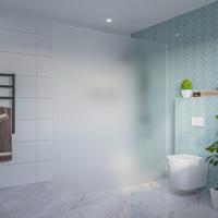 Fortifura Galeria Inloopdouche - mat glas - 180x200cm - 8mm - nano - blind inbouw profiel SW797933 SW1102415