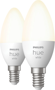 Philips Hue Kaarslamp White E14 Duo pack