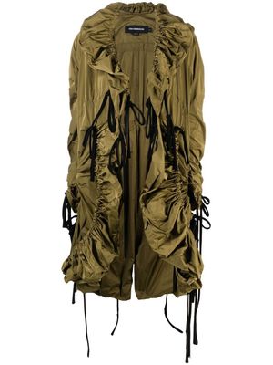 Paula Canovas del Vas parka Drapey à volants - Vert