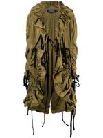 Paula Canovas del Vas parka Drapey à volants - Vert