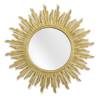 A RESIN FRAMED GOLD MIRROR