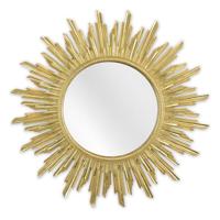A RESIN FRAMED GOLD MIRROR