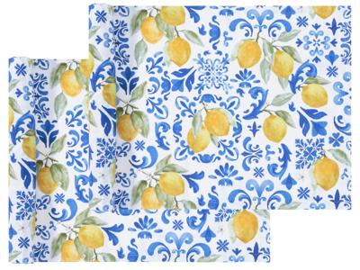 LIVARNO home Tafelkleed of -lopers (Tafelloper, Citroen/blauw)