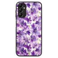 Samsung Galaxy A14 hoesje - Floral violet - thumbnail