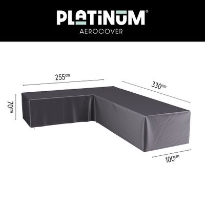 Platinum Aerocover loungesethoes L-vorm 330x255 cm - Links