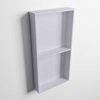 MONDIAZ EASY Nis 59,5x29,5cm in solid surface kleur Cale | Cale. 2 vakken geschikt voor in- of opbouw