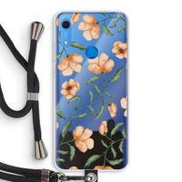 Peachy flowers: Huawei Y6s Transparant Hoesje met koord