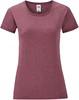 Fruit Of The Loom F131 Ladies´ Iconic T - Heather Burgundy - XS