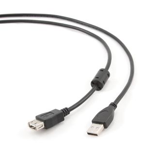 Gembird 3m USB 2.0 A M/FM USB-kabel USB A Zwart