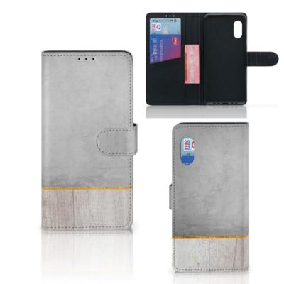 Samsung Xcover Pro | Book Style Case | Wood Concrete