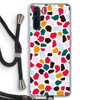 Colored Giraffe: Oppo A91 Transparant Hoesje met koord