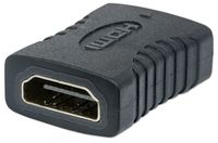 Manhattan 353465 HDMI Adapter [1x HDMI-bus - 1x HDMI-bus] Zwart Vergulde steekcontacten - thumbnail